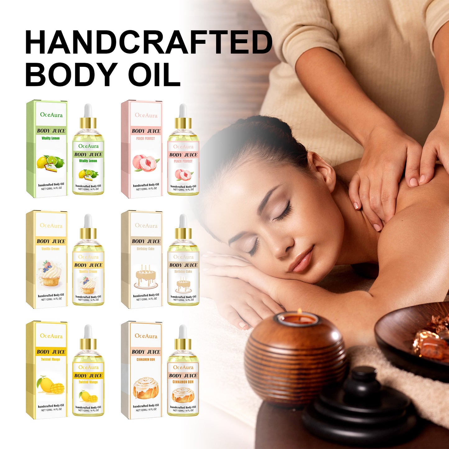 Body Treatment Oil Body Massage Nourishing Moisturizing Skin Rejuvenation