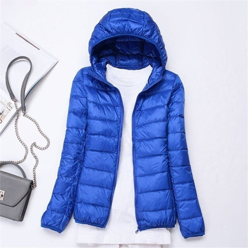 New Large Size Hooded Cotton Jacket Women