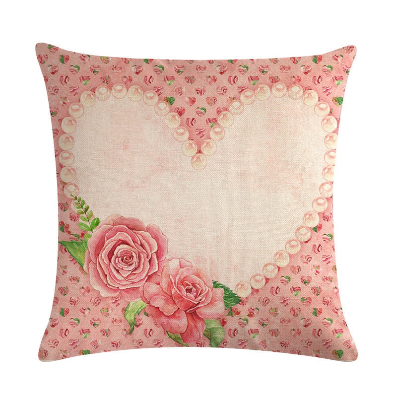Floral Cushion Cover Cotton Linen Pillowcase