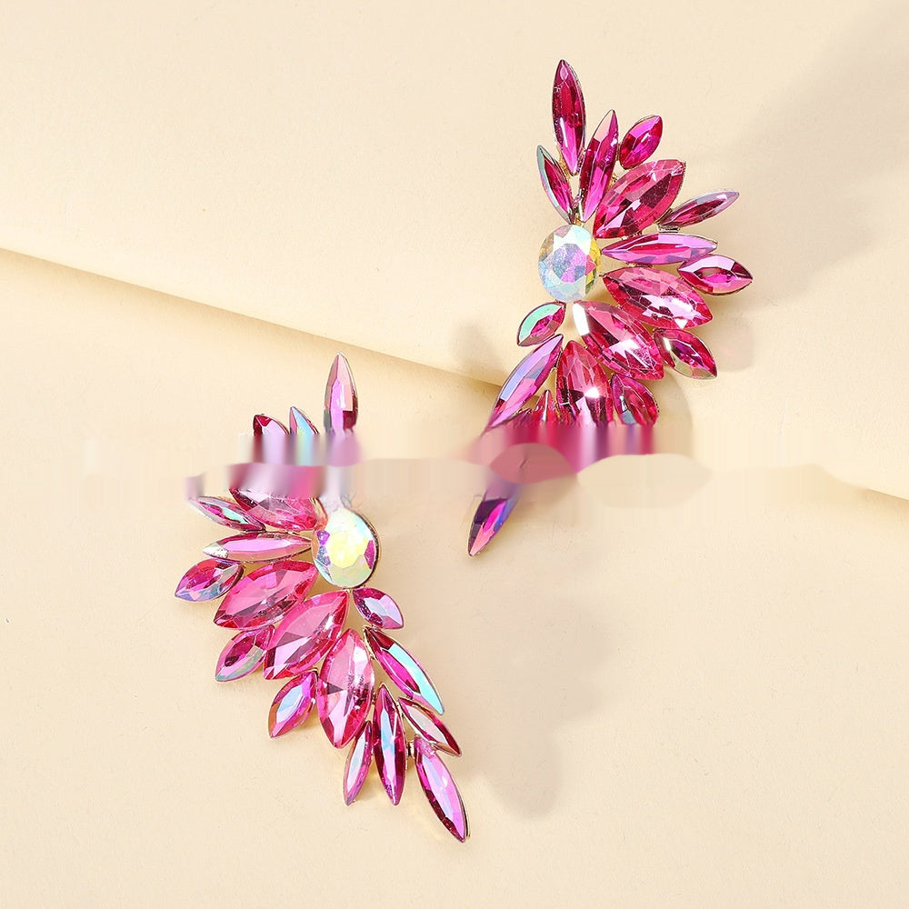 Fashionable Rhinestone Alloy Large Earrings