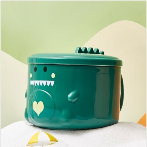 304 Stainless Steel Dinosaur Instant Noodle Bowl Plastic Instant Noodle Bowl For Student Dormitory With Lid
