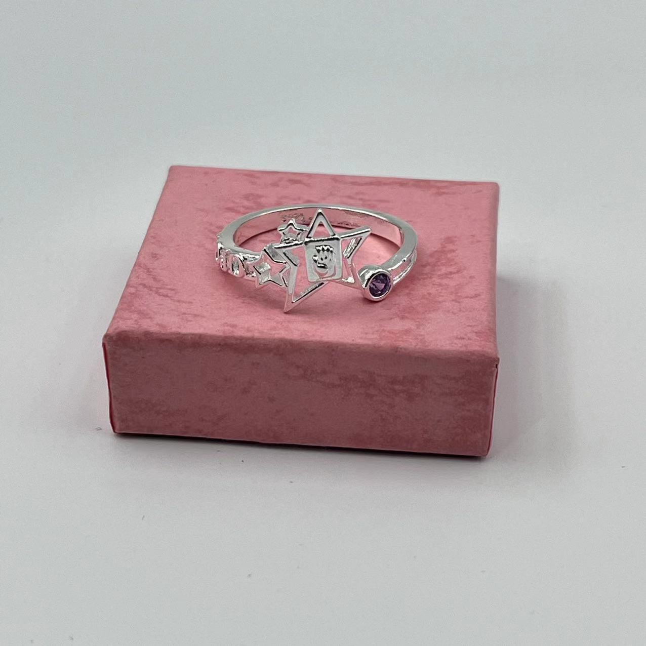 Purple Crystal Men's And Women's Rings