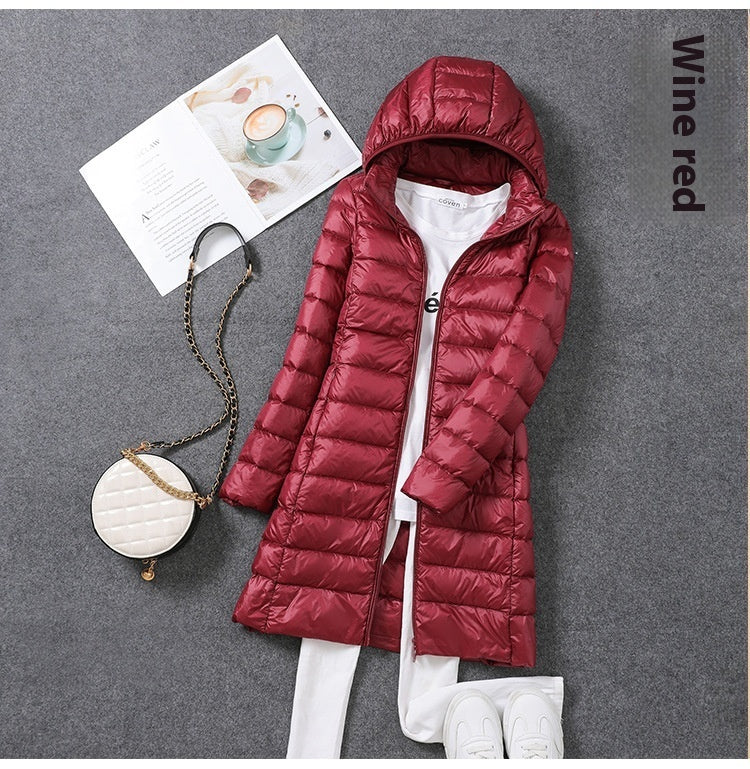 Women's Mid-length Fashion Lightweight Down Jacket