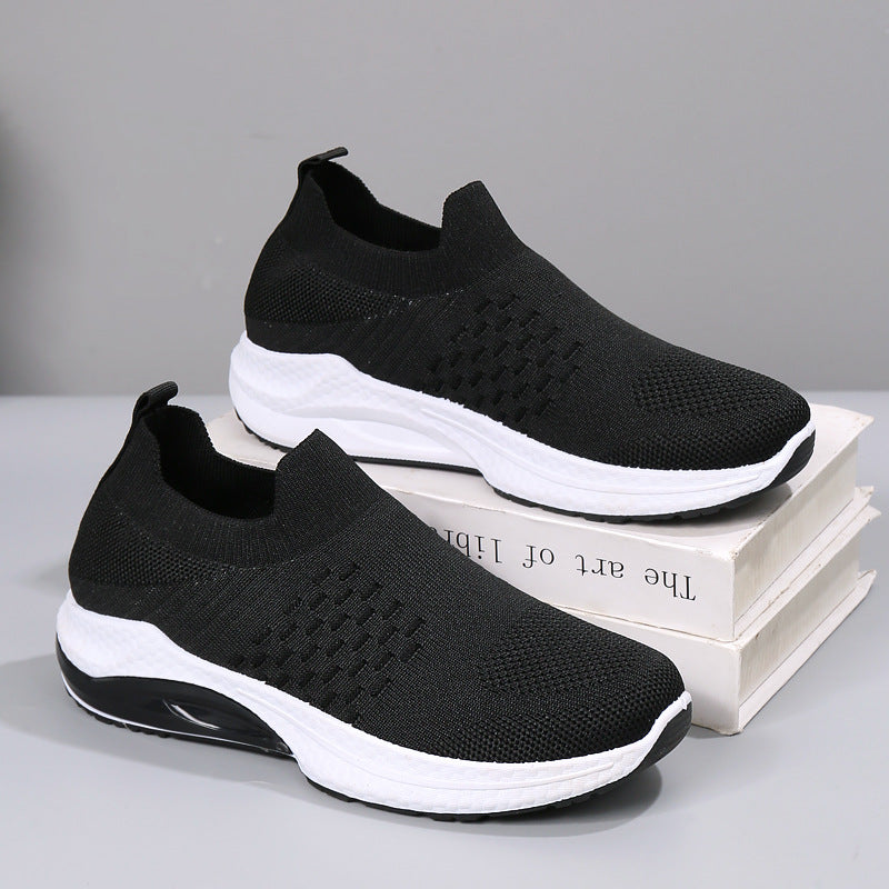 Soft Bottom Comfortable Breathable Fly Woven Mesh Casual Shoes For Women