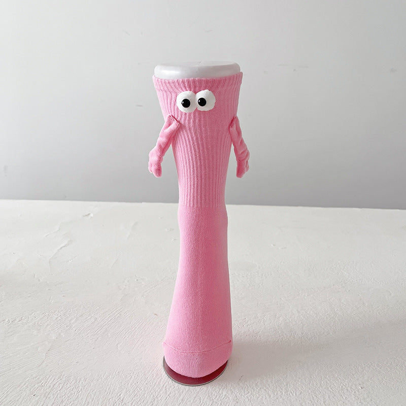 Cute Magnet Bunching Socks Women's Solid Color