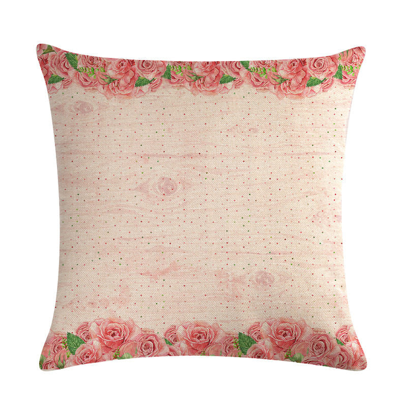 Floral Cushion Cover Cotton Linen Pillowcase