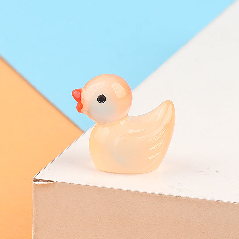 Luminous Little Duck Resin Accessories Micro Landscape Ornaments