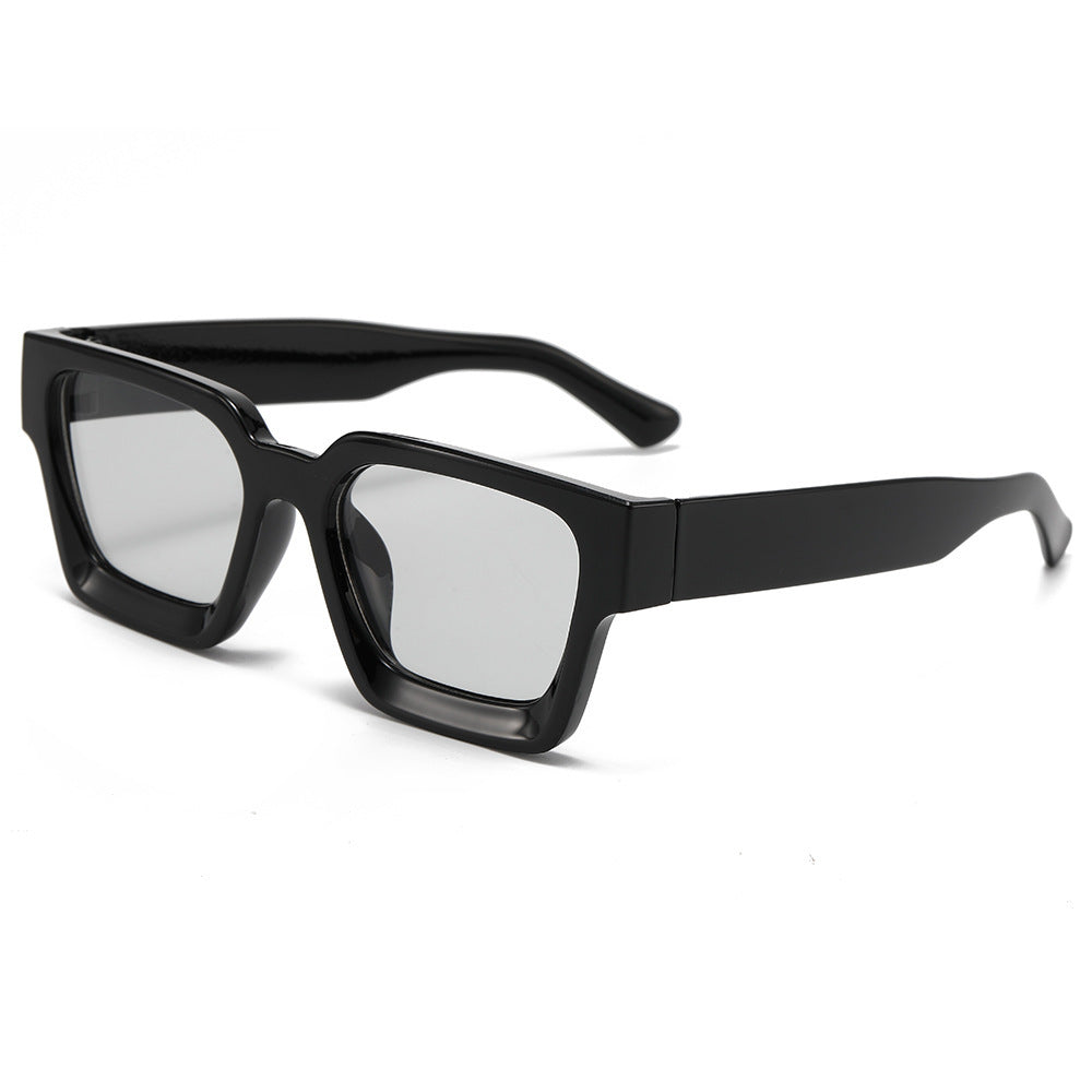 Classic Thick Square Frame Sunglasses Men's Driving UV Protection