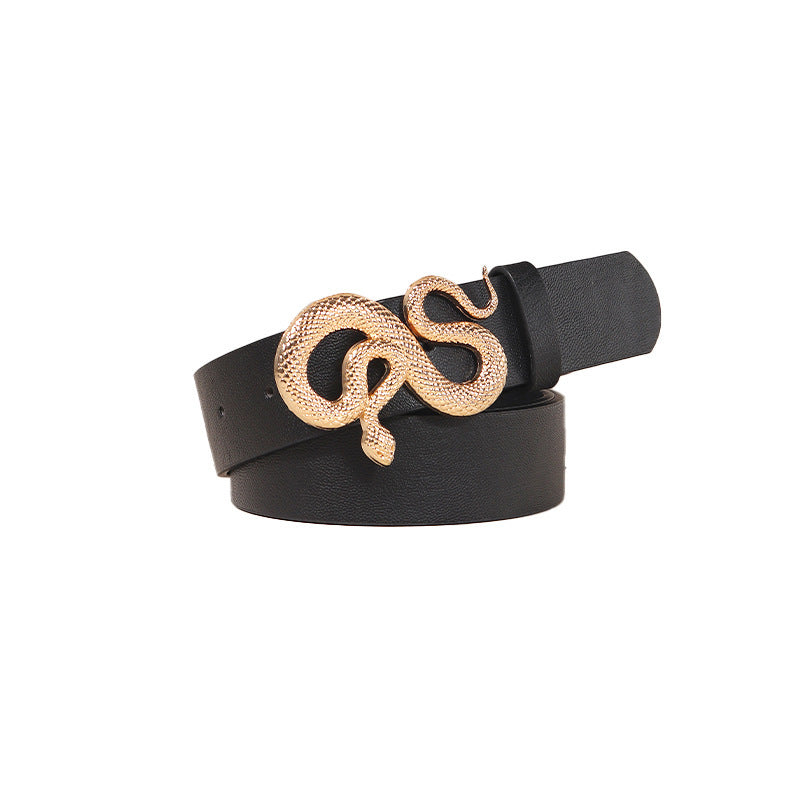 Retro Punk Neutral Personality Serpentine Buckle Belt