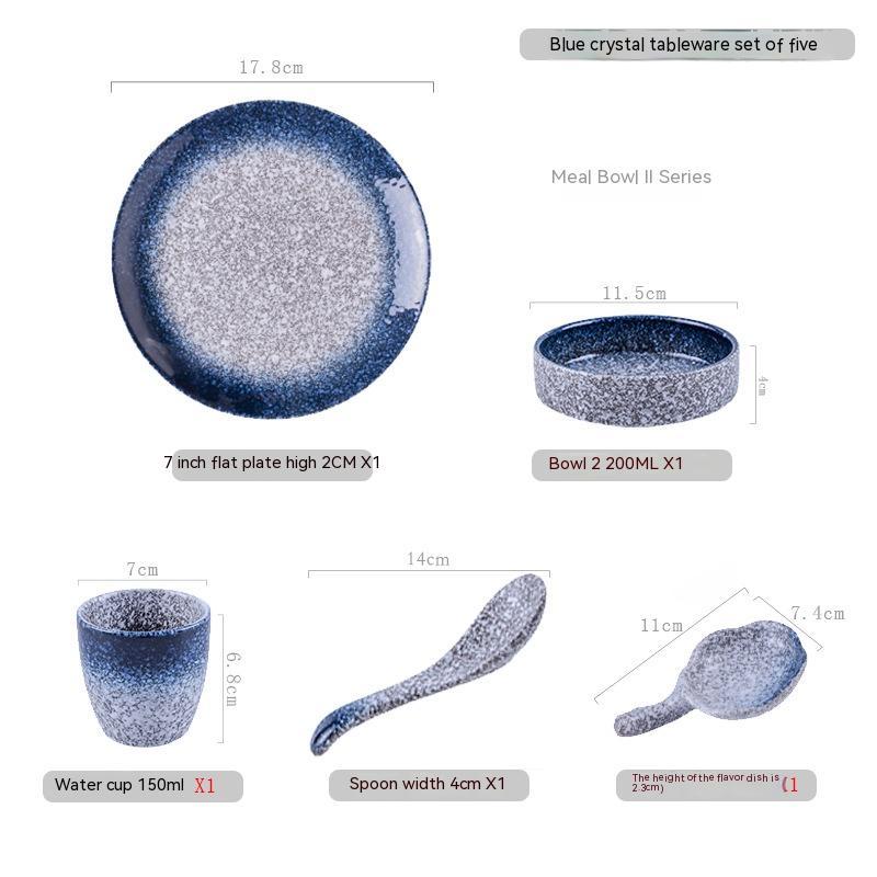 Japanese-style Hotel Table Display Tableware Four-piece Bowl And Dish Set Single Restaurant Restaurant Hot Pot Restaurant Commercial Logo