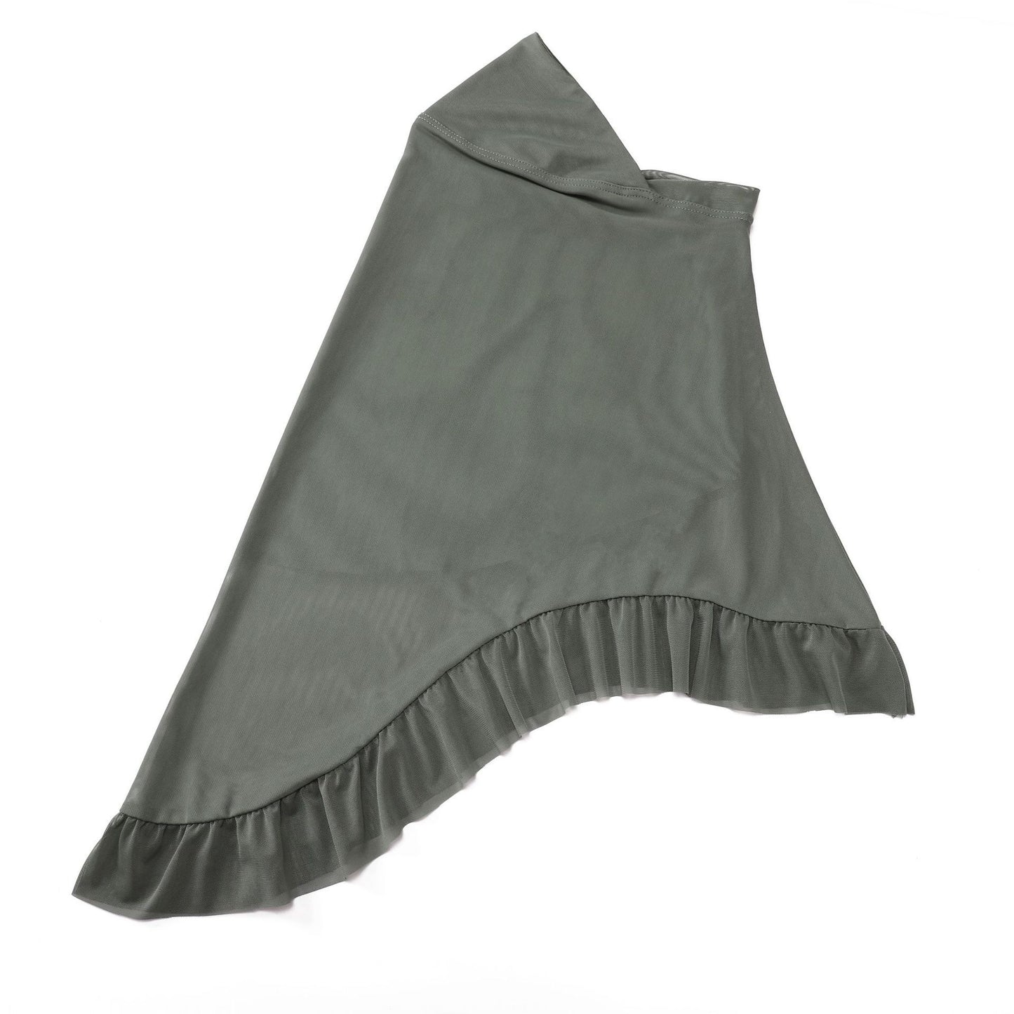 Ruffled Three-dimensional Soft Brim Voile Pullover Scarf