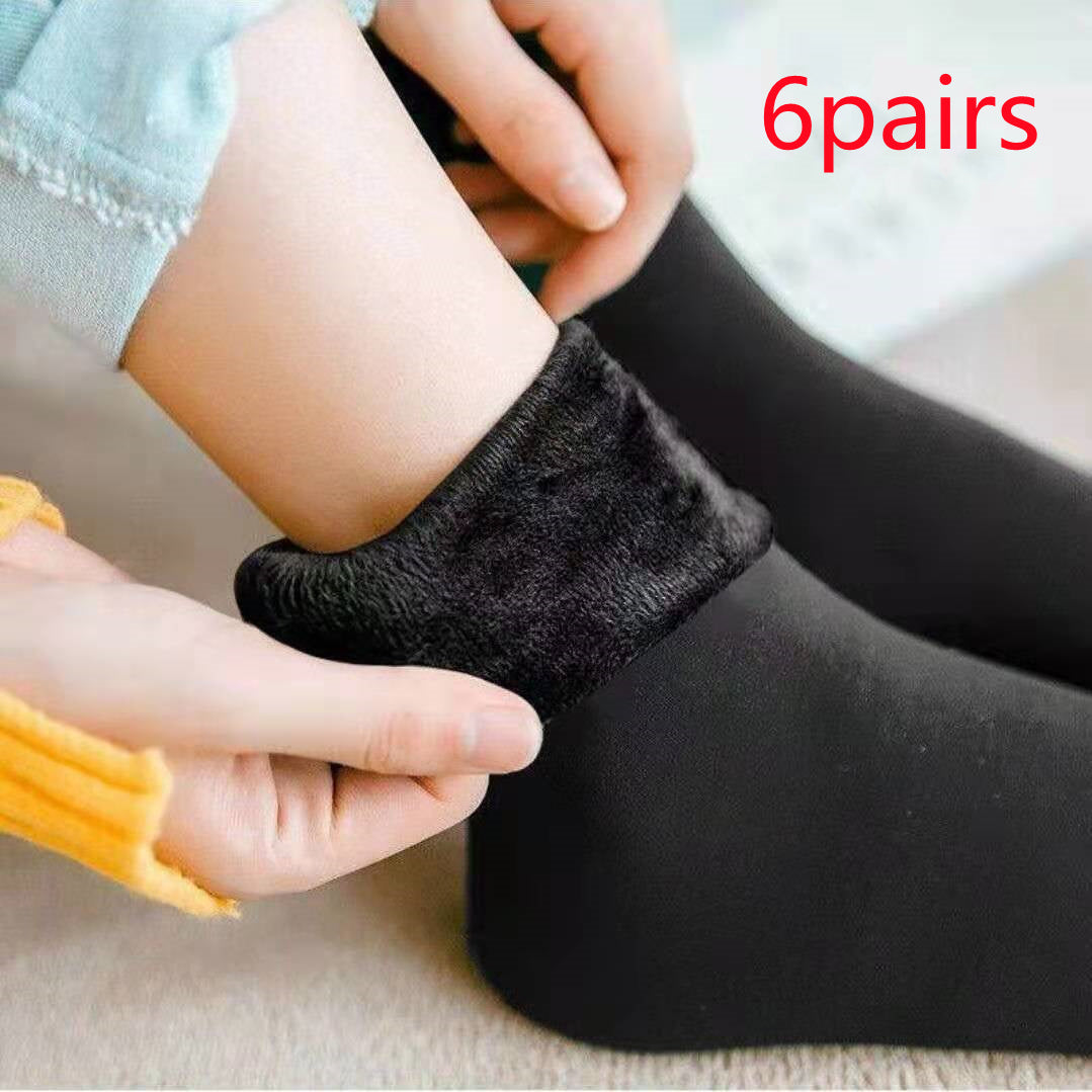 Winter Plush Thickened Mid Height Warm Snow Socks