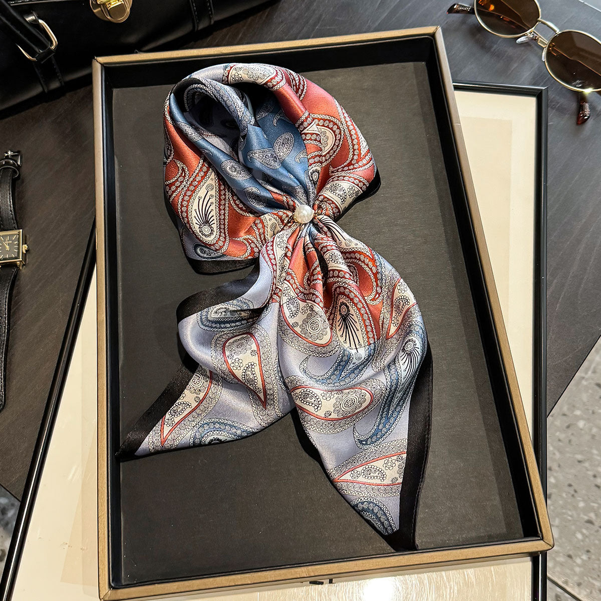 Niche Paisley Silk Silk Fashion Small Square Towel