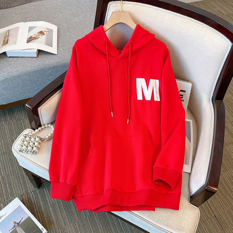 Loose And Slim Pullover Hooded Sweater For Women