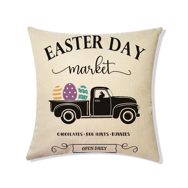 Easter Linen Holiday Decoration Living Room Sofa Bedside Pillow