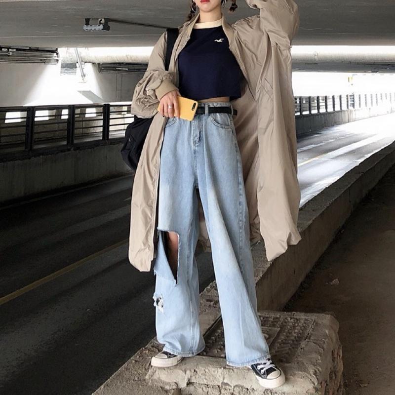 High Waist Loose All-match Chic Student Wide-leg Trousers