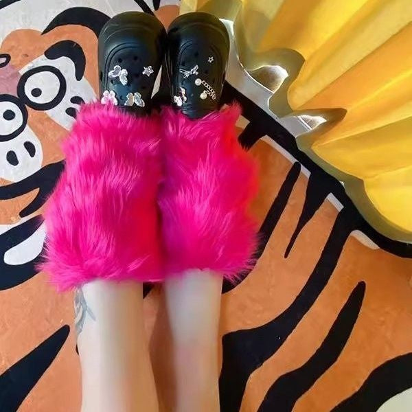 Fur Plush Thickened Warm Leg Niche Wear