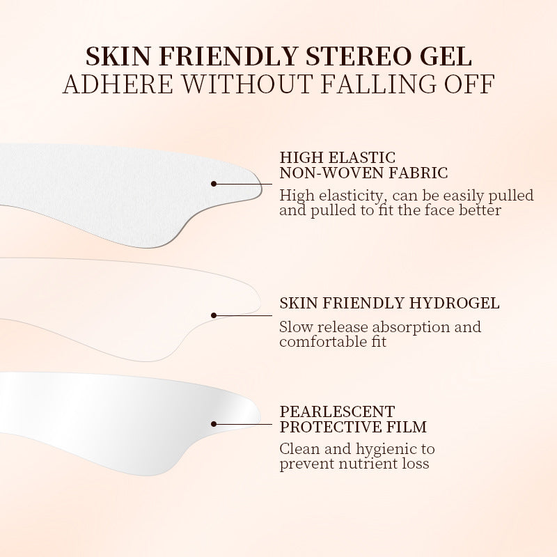 French Pattern Stickers Full English Collagen Hydrating Eight-character Pattern