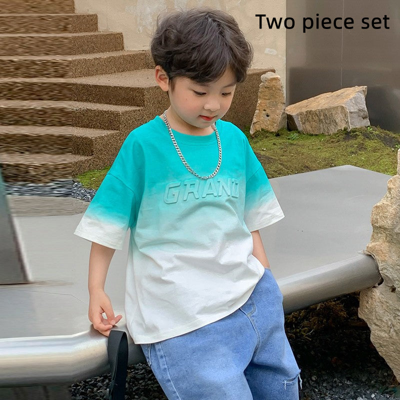 Boys Short Sleeve T-Shirt Suit Top