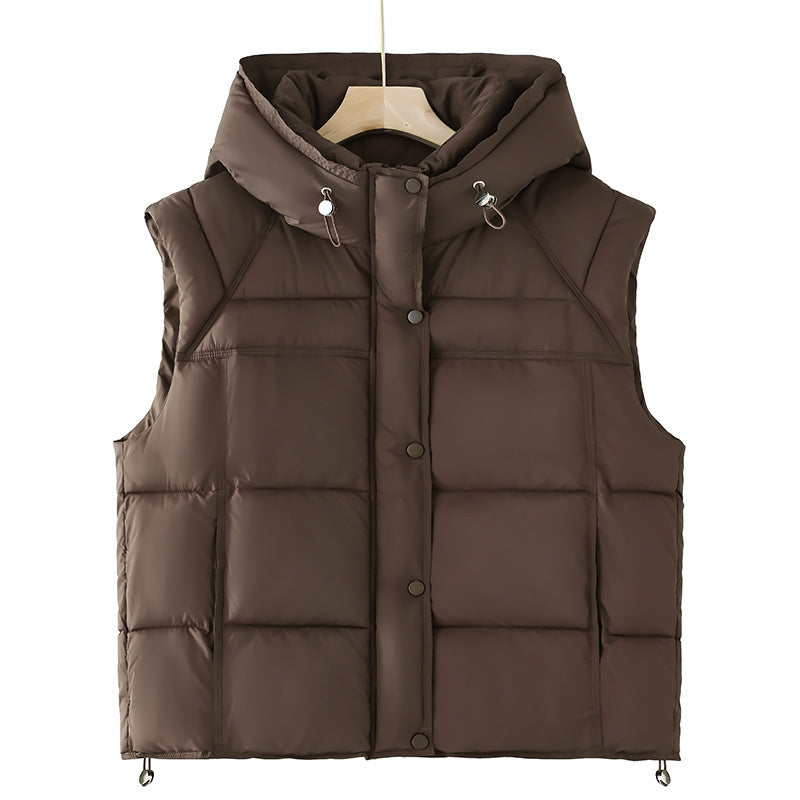 Women's Hooded Autumn And Winter New Thickened Plus Size Jacket Vest