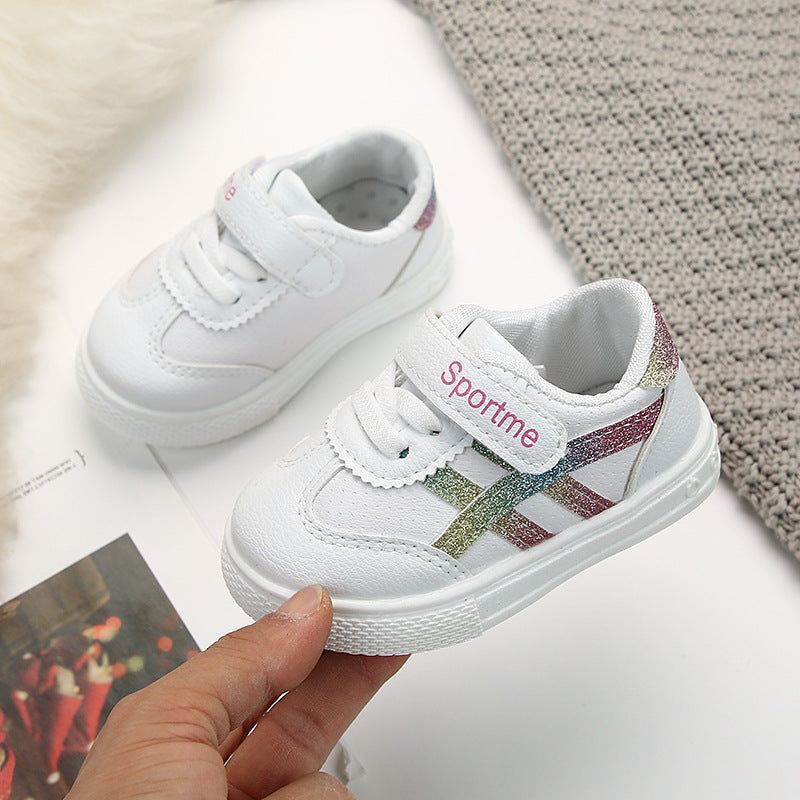 Autumn Baby Girl Boy Toddler Shoes First Walkers Infant Casual Running Shoes Soft Bottom Comfortable Stitching Children Sneaker