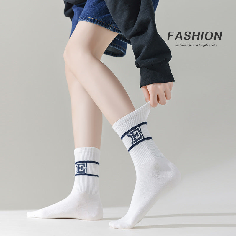 Pure Cotton Mid-calf Sports Mid-calf Length