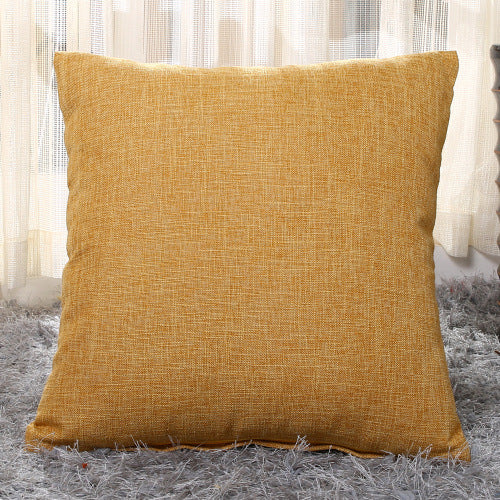 Home Linen Pillow Case Solid Color Hugging Pillow Case Sofa