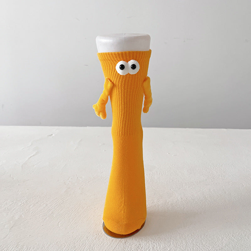 Cute Magnet Bunching Socks Women's Solid Color