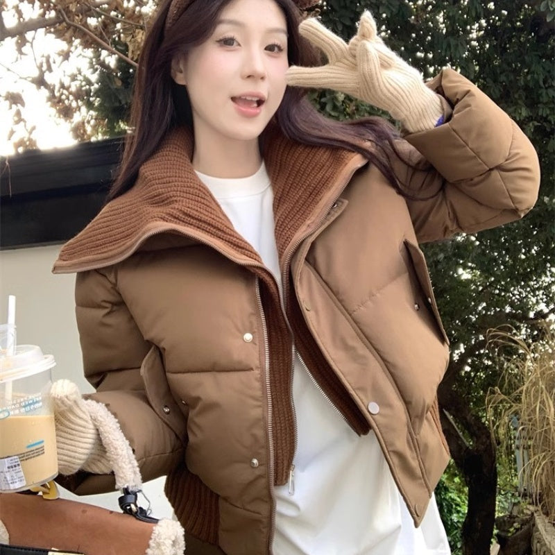 Lapel Thickening Thermal Cotton-padded Clothes Women's Bread Coat Winter