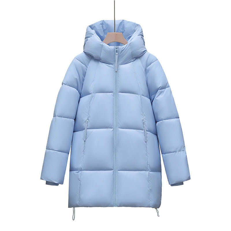 Women's Padded Fleece Jacket Winter Hooded Outside