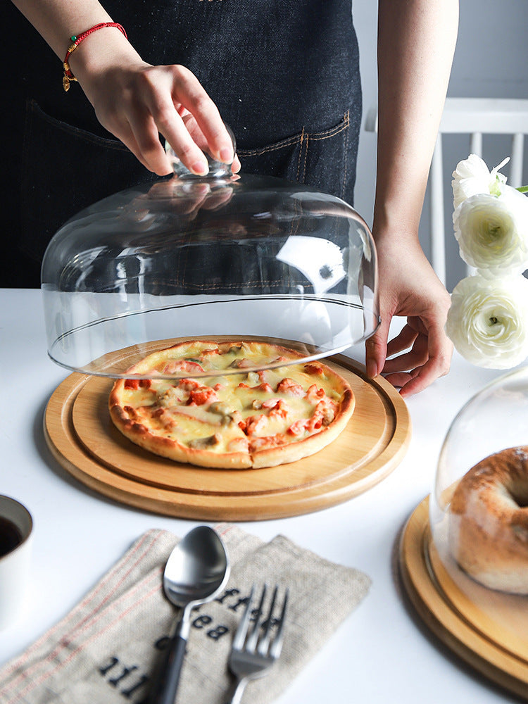 Fruit Tasting Plate With Cover Shop Transparent Glass Cover