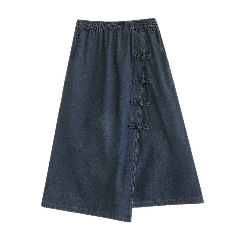 Artistic Retro Denim Skirt For Women