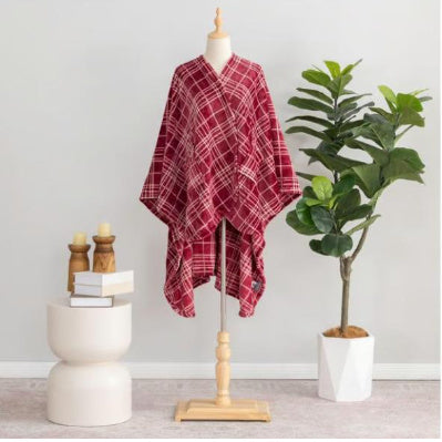 Plaid Scarf Women's Warm Striped Shawl