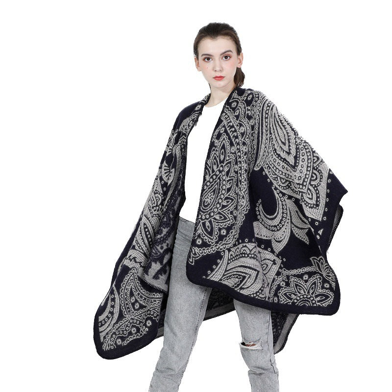 Fashionable Autumn And Winter Cashmere Women's Scarf All-matching Warm Shawl Cape