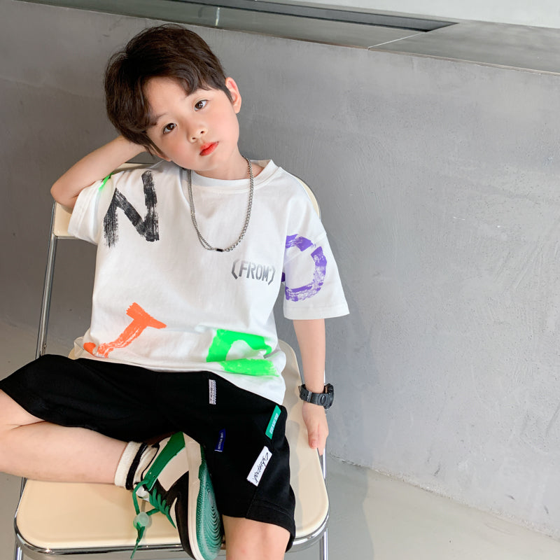 Boys Short Sleeve T-Shirt Suit Top