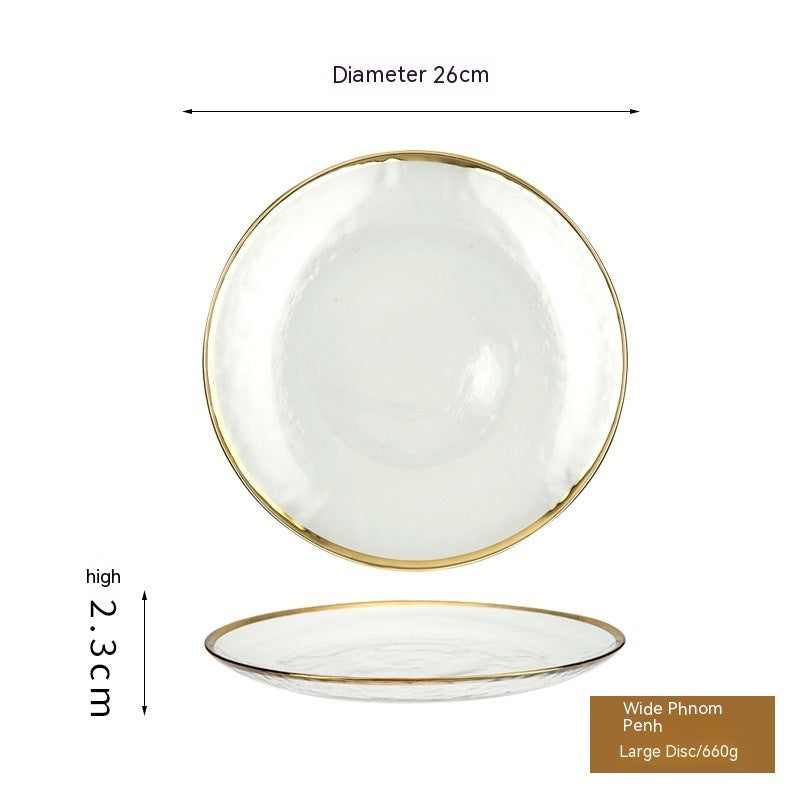 Phnom Penh Fruit Plate Creative Set Glass Plate Household