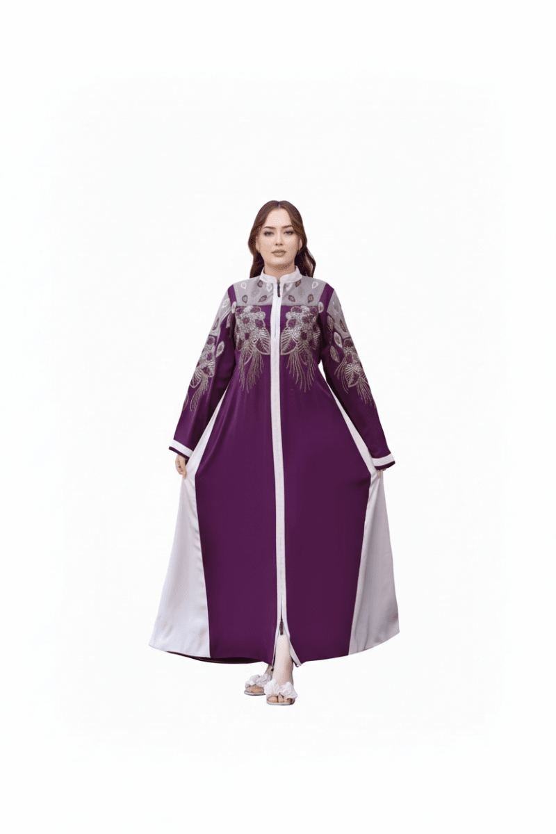 عباية عالية الفخامة بخامة حرير بتفاصيل أنيقة - Eshtree