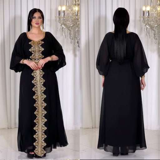 عباية بلمسة ملكية وتطريز تراثي فاخر - Eshtree