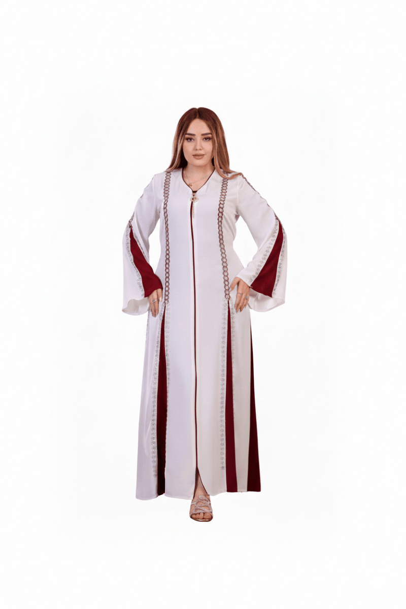 عباية حرير بتفاصيل ناعمة للمناسبات - Eshtree