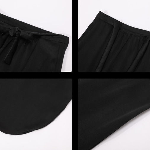 Women's Simple Silk Long Lace-up Nightcap