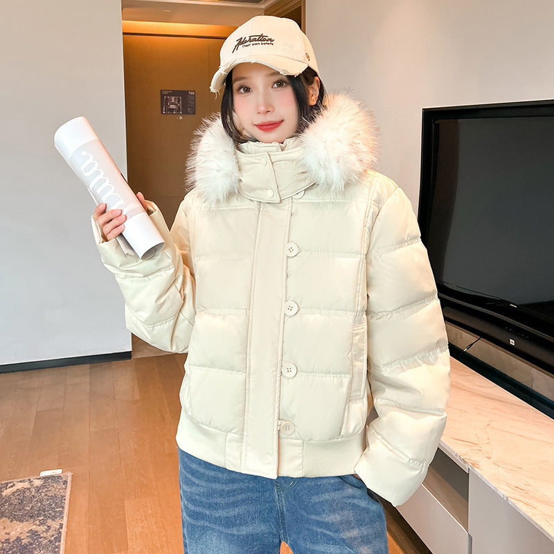 Workwear Parka Cotton-padded Clothes For Women Thick Warm Jacket