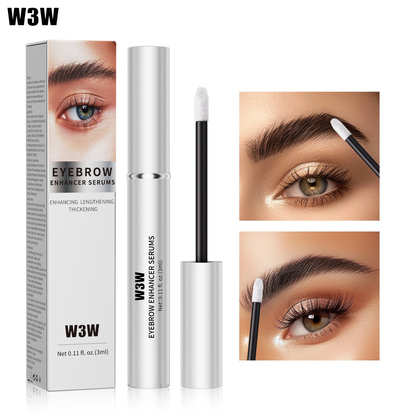 Eyebrow Growth Serum EyeLash Growth Serum 3 Pack Advanced Formula To Boost Longer, Fuller & Thicker Looking Brows 3mL Tube