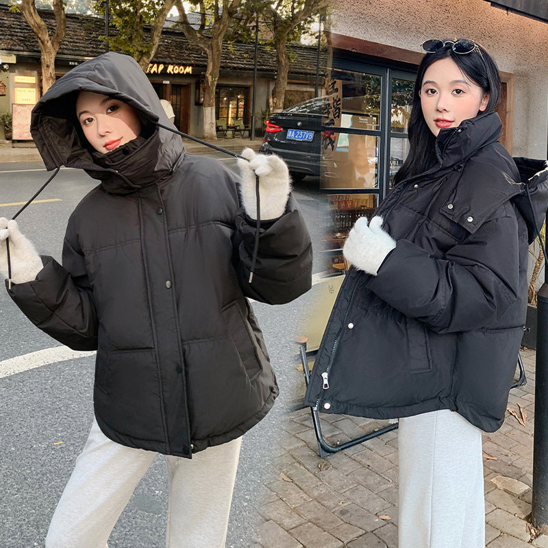 Korean Version Loose Cotton Padded Casual Short Down Cotton Jacket Coat