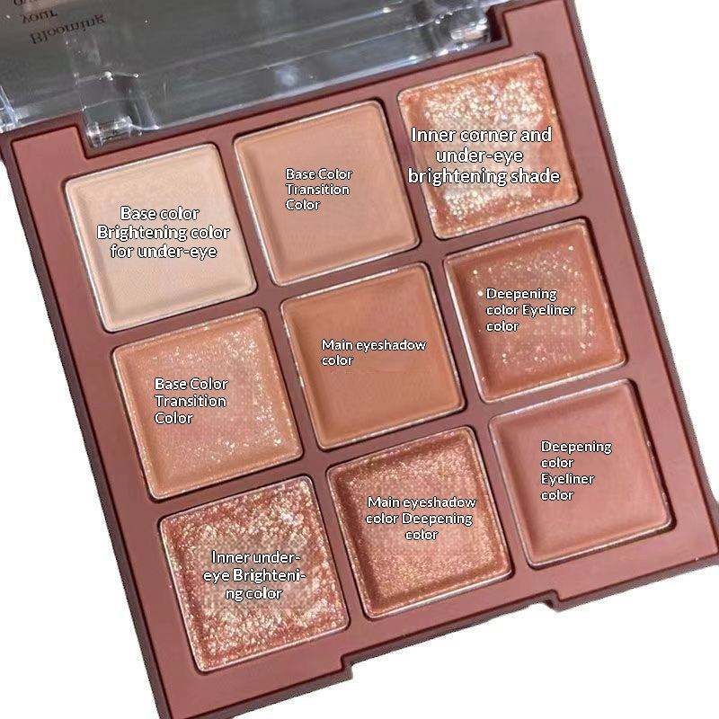 Nine-color Mocha Chocolate Eyeshadowshimmer And Matte