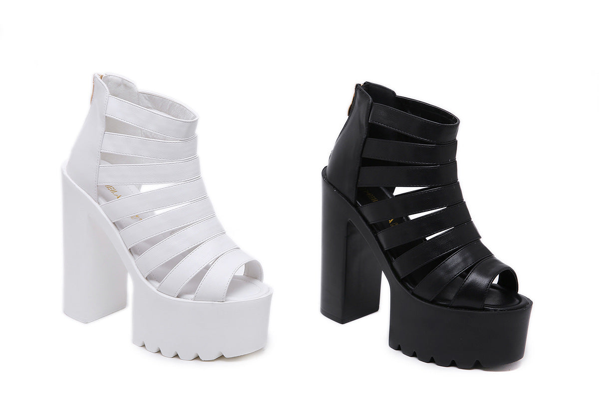 Stage Shoes Nightclub Platform High Heel Platform Shoes Chunky Heel Women's Sandals