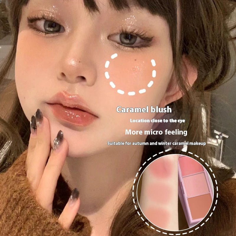 Afternoon Blusher Plate Natural Matte Long - lasting Rouge Student Makeup - Eshtree