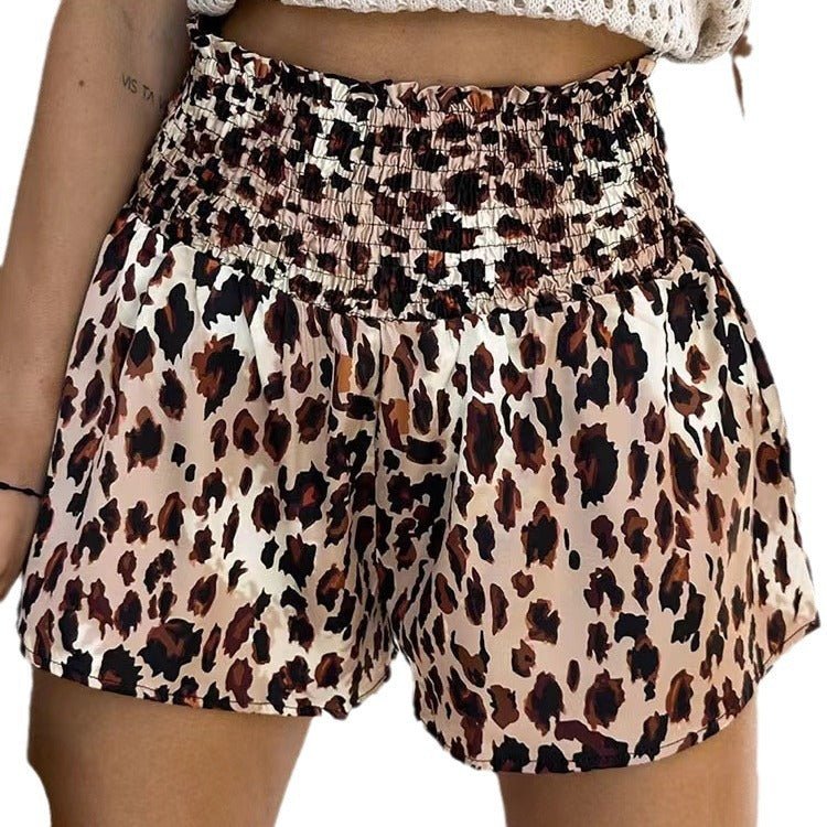 All - matching Elastic Waistband Casual Wide - leg Pants Women's Fifth Pants - Eshtree