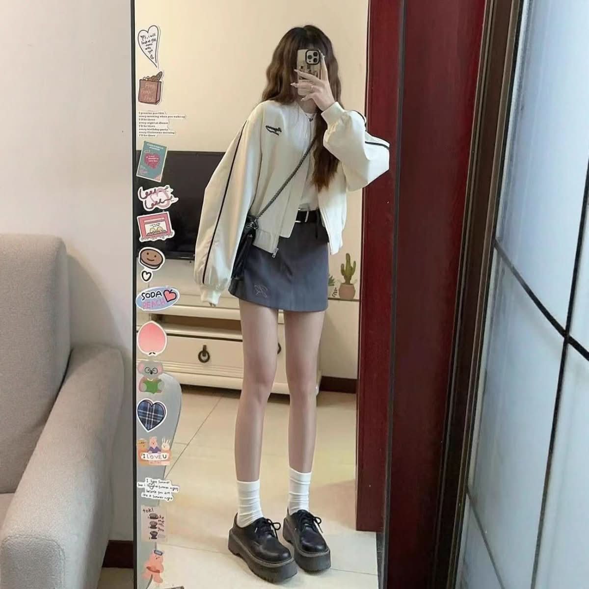 American Retro Loose Versatile Casual Short Jacket For Petite - Eshtree