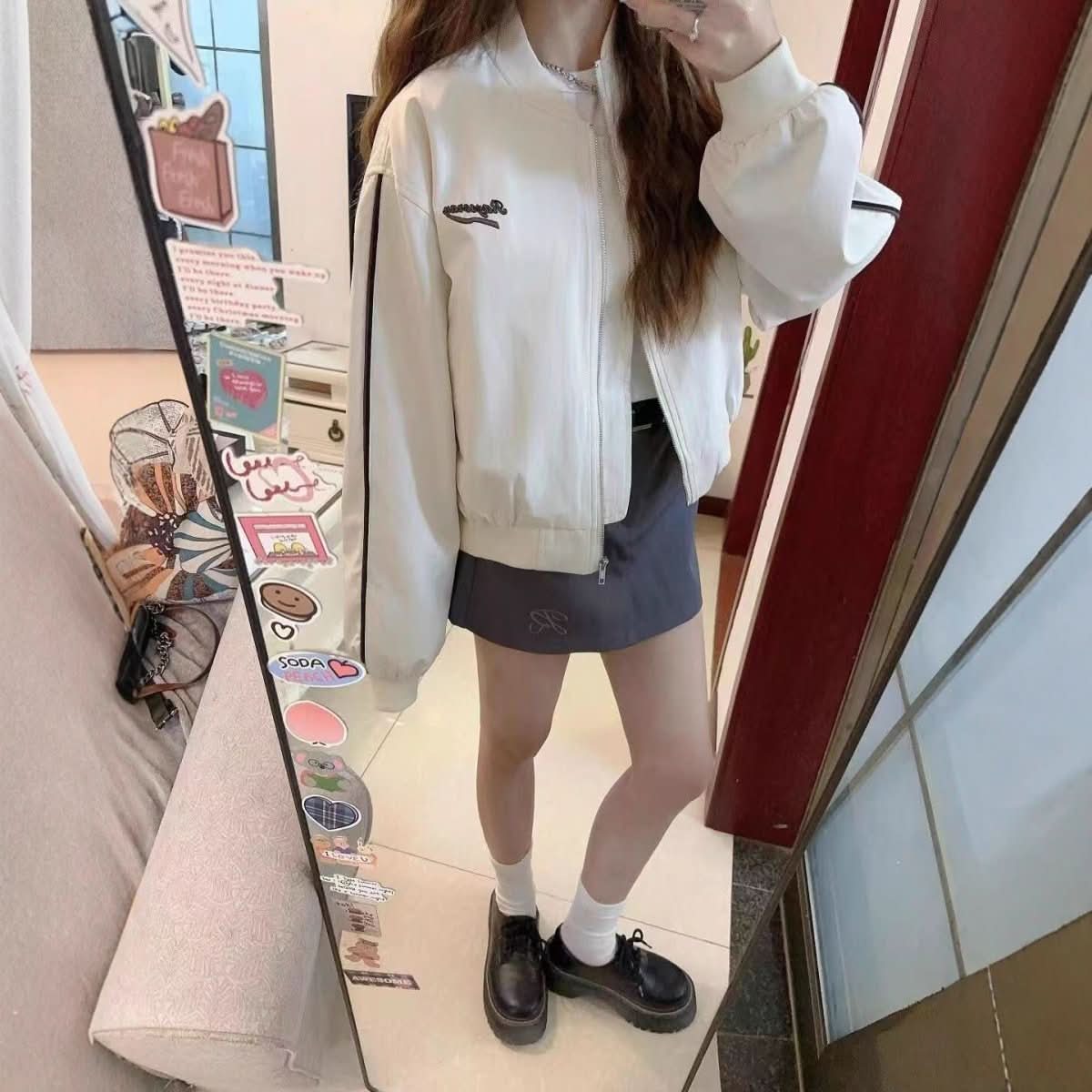 American Retro Loose Versatile Casual Short Jacket For Petite - Eshtree