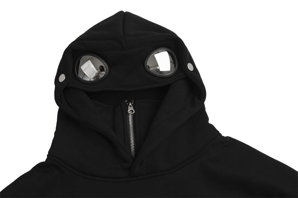 American Style Trend Pilot Glasses Hooded Turtleneck Sweater - Eshtree